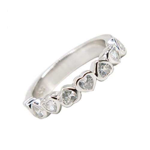 925 silver ring - cz (gr: 6.5 -7-7.5) SIM70-9